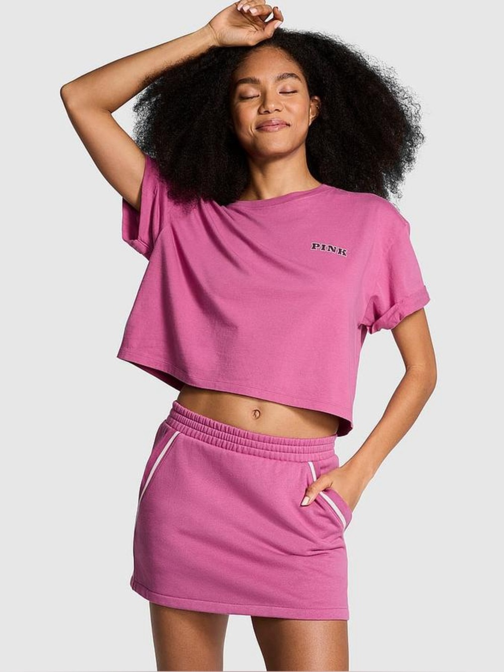 PINK Victoria's Secret Ivy Fleece Mini Skort